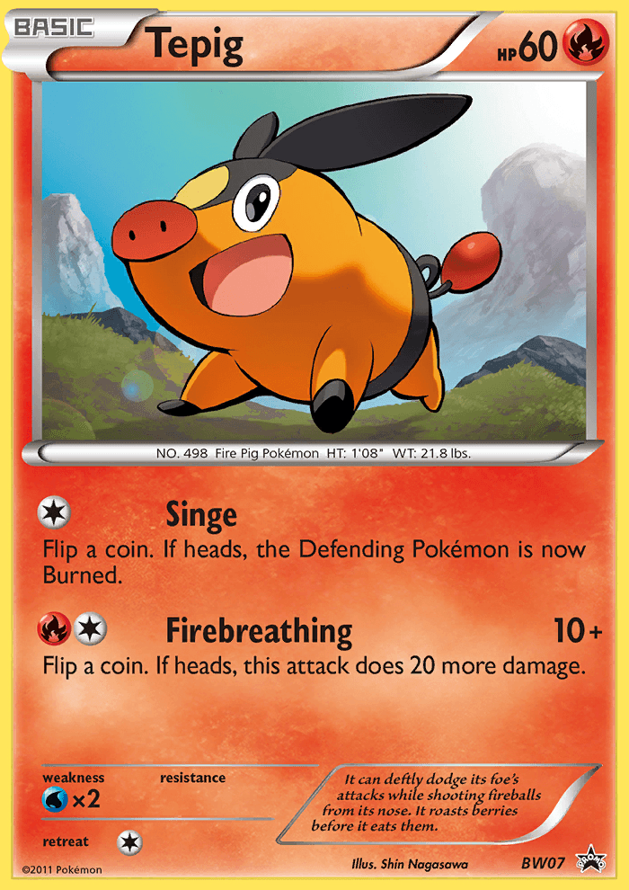 Tepig from BW Black Star Promos